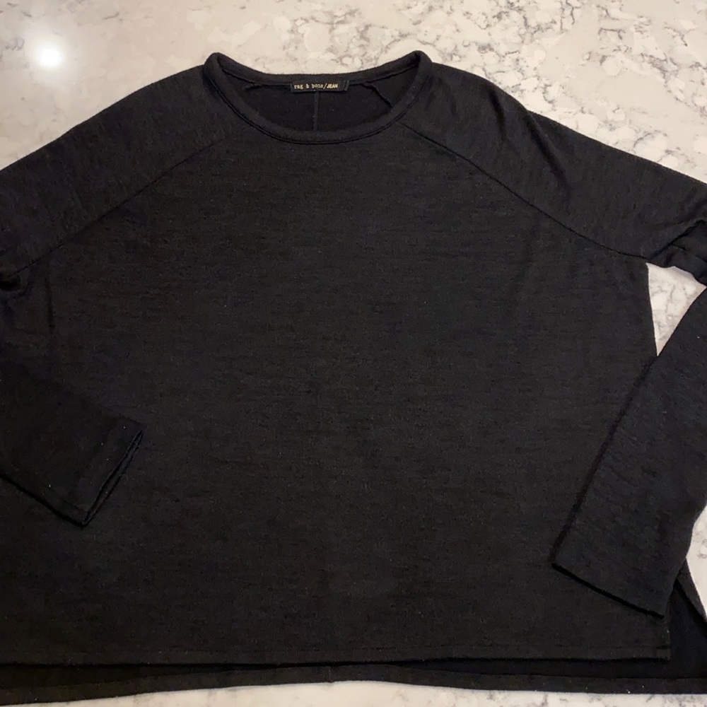 Rag & Bone Black Rayon Blend Sweater Size Small